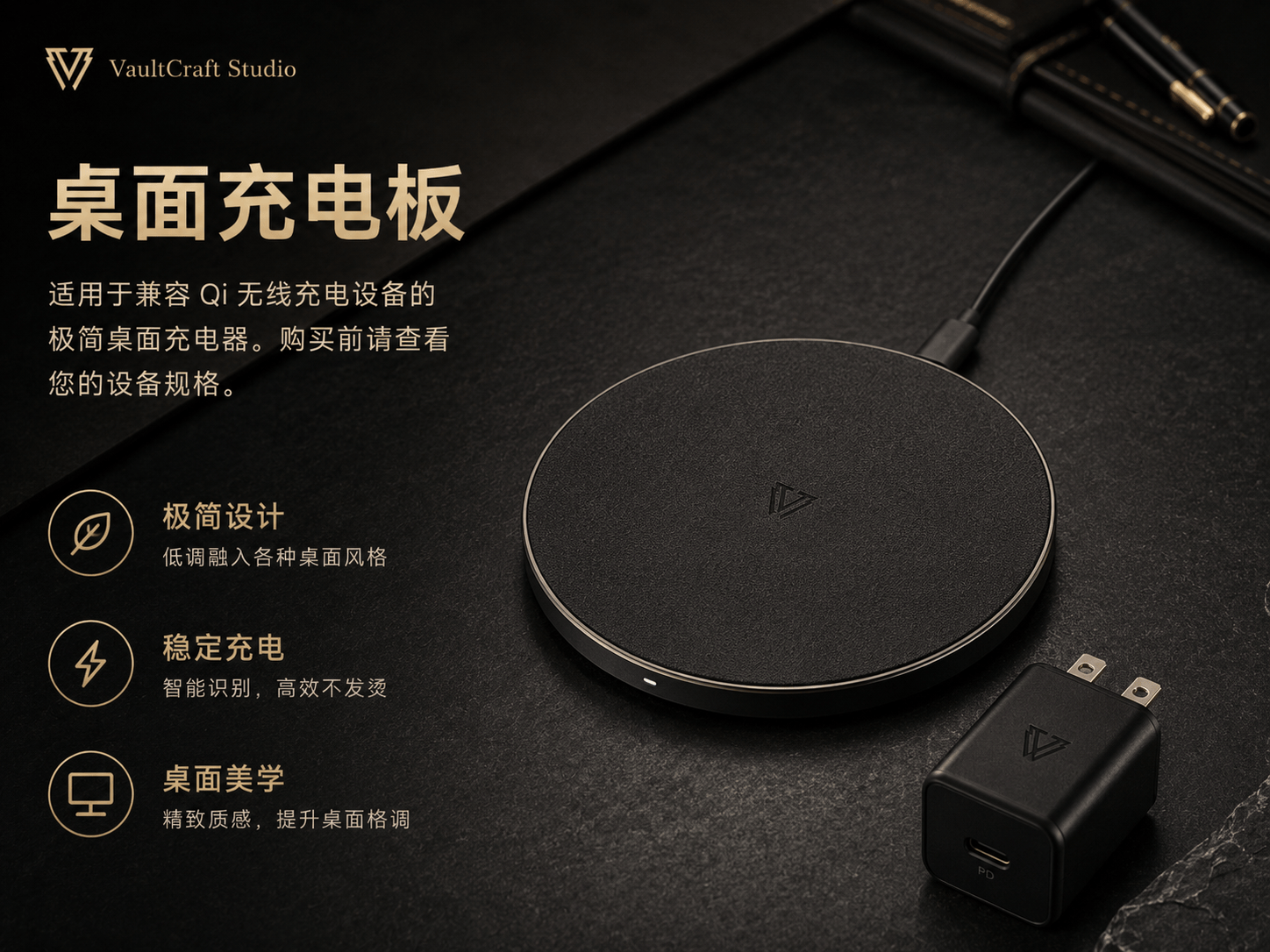 桌面充電板產品照片